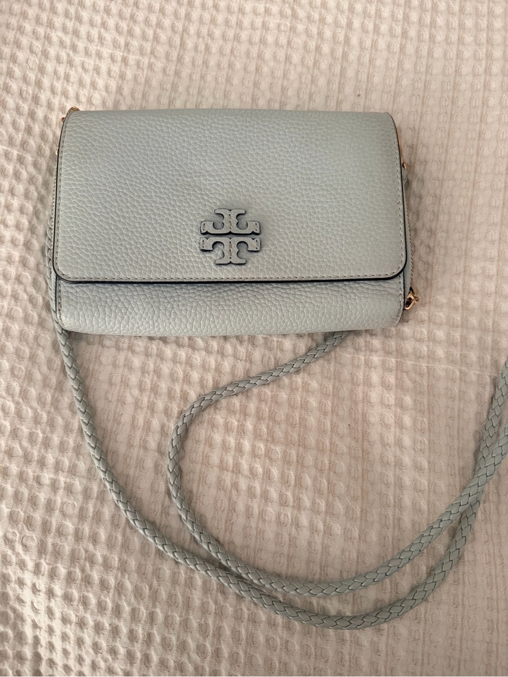 Tory Burch Light Blue Leather Crossbody Bag